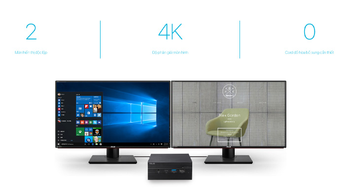 thumbnail image 2 of ASUS - ExpertCenter Desktop - Intel Celeron N4120 With 12GB RAM - 64GB EMMC 512GB SSD - Windows 11 Pro - Black 2 of 9