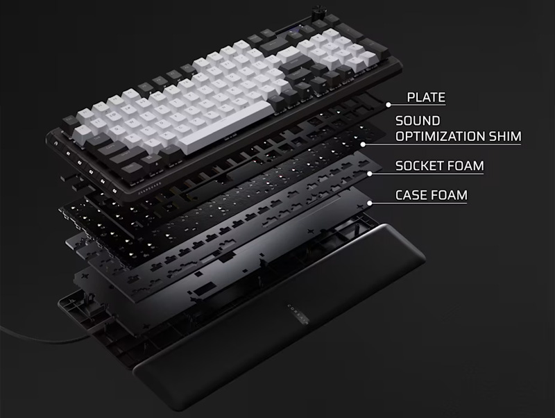 Bàn phím cơ Corsair Vanguard 96 MLX Black White