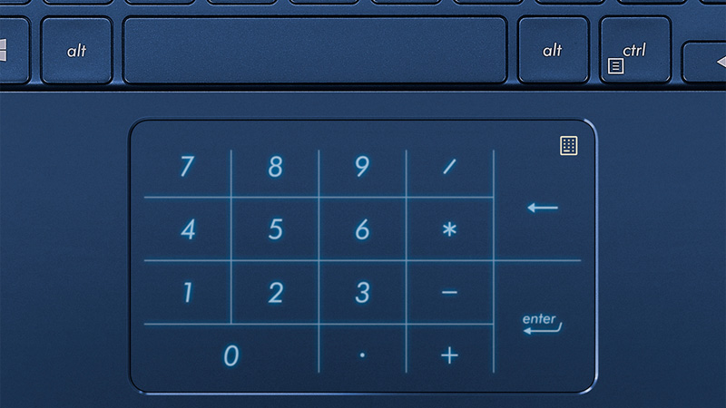 bàn phím touchpad của Asus Zenbook