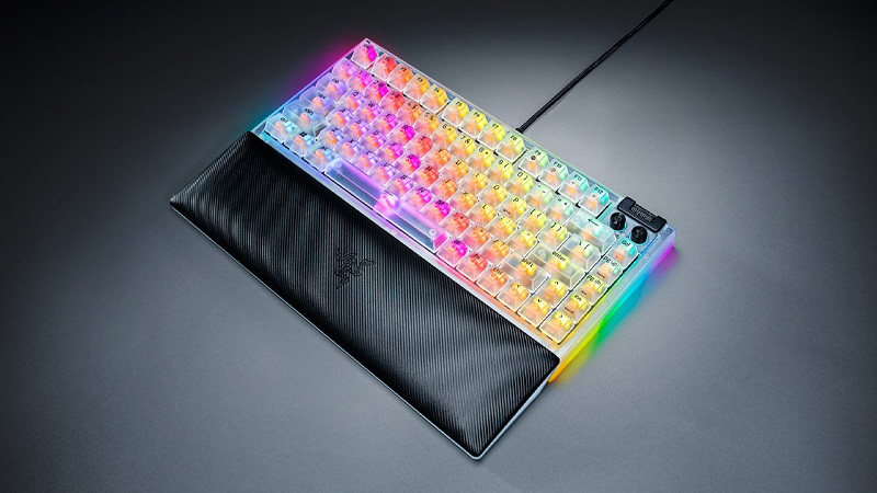 Bàn phím cơ Razer Blackwidow V4 75% Phantom White Edition
