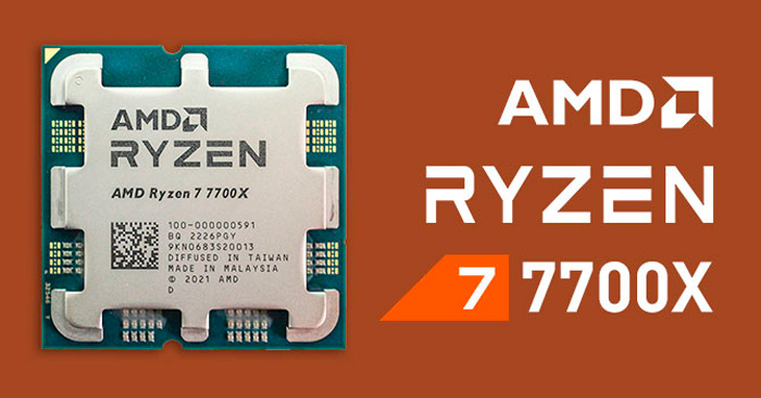 CPU AMD Ryzen 7700X (8 nhân 16 luồng/Boost 5,4 GHz/40 MB Cache/TDP – 