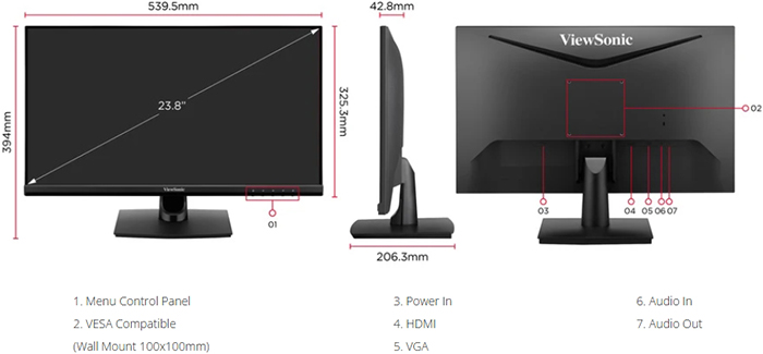 Màn Hình ViewSonic VA2414-H