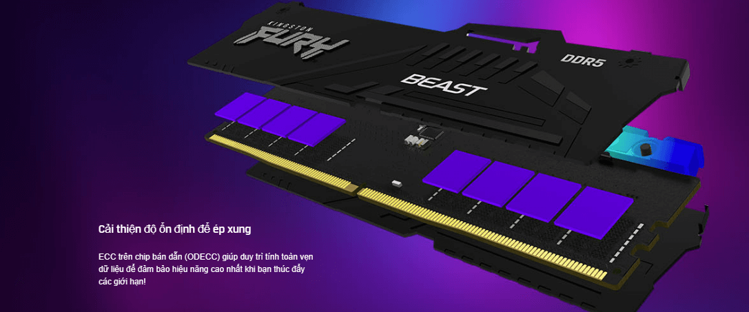 RAM DESKTOP KINGSTON FURY BEAST (KF556C40BBK2-32) 32GB (2X16GB) DDR5 5600MHZ