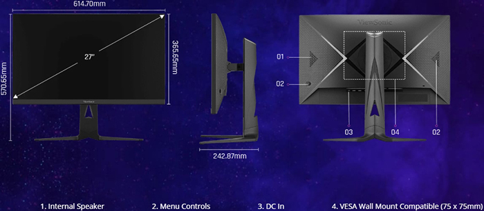 Màn Hình Gaming ViewSonic XG2736-2K