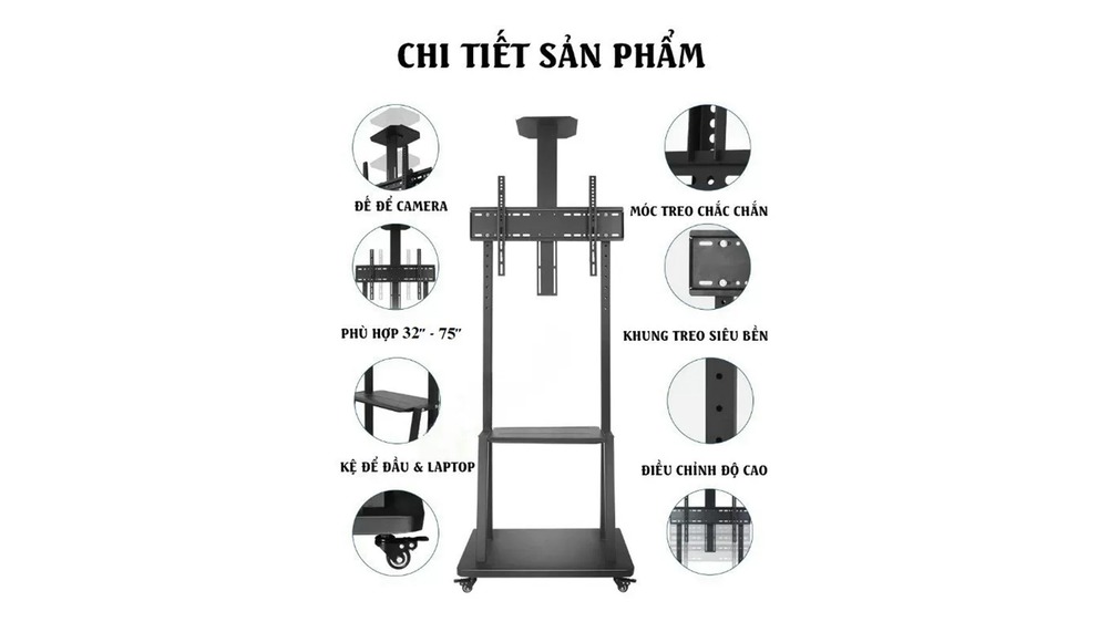 Gi&aacute; treo tivi di động Ergotek E1950 - h&igrave;nh sản phẩm 2