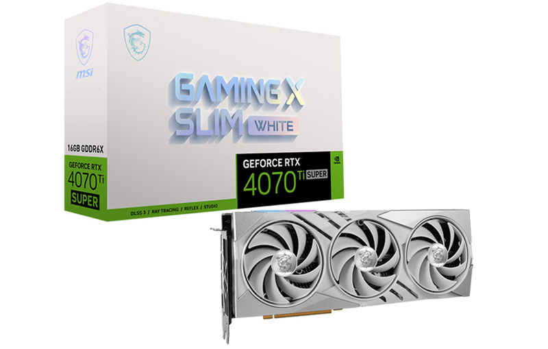 VGA MSI RTX 4070 Ti Super 16GB Gaming X Slim White