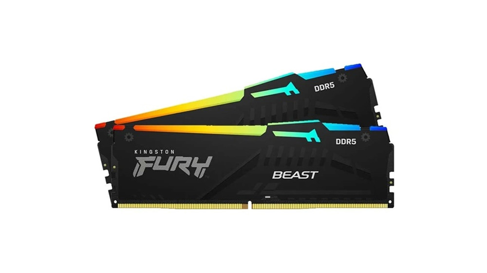 RAM PC Kingston FURY Beast RGB 32GB (2x16GB) DDR5 6000Mhz (KF560C36BBE2AK2-32WP) (AMD EXPO+INTEL XMP)