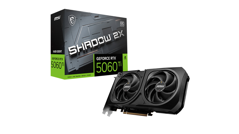 VGA MSI RTX 5060 Ti 16GB SHADOW 2X OC PLUS