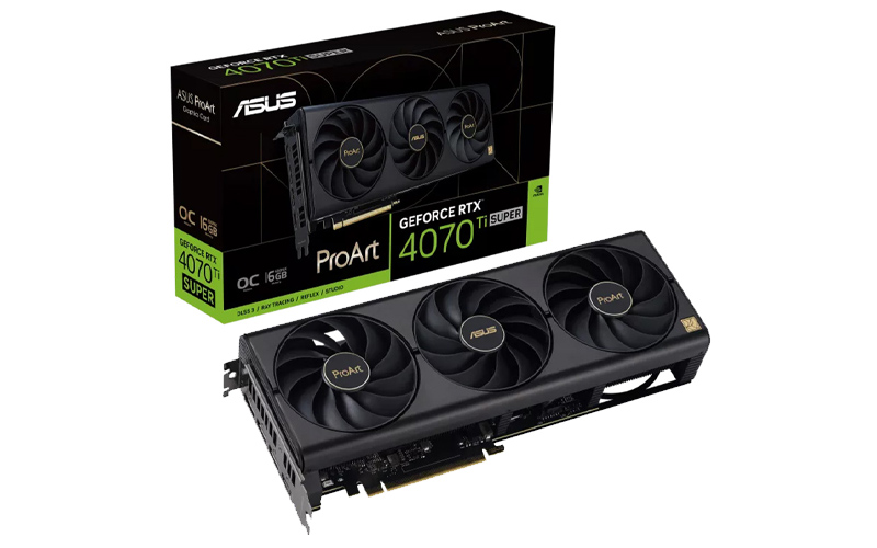 Asus ProArt GeForce RTX 4070 Ti SUPER 16GB GDDR6X OC Edition thiết kế