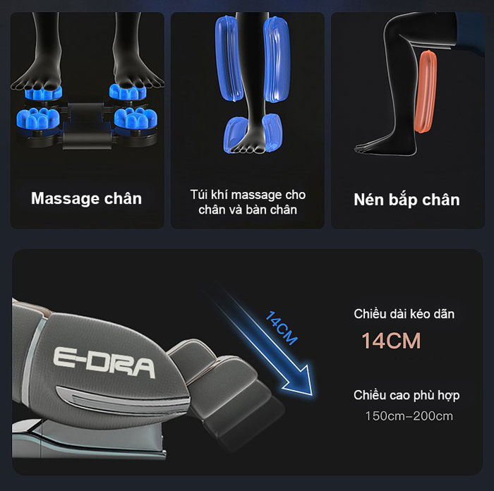 Ghế Massage Luxury E-Dra - Lux Hestia EMC111 - Màu Be Xám - Tinker 2