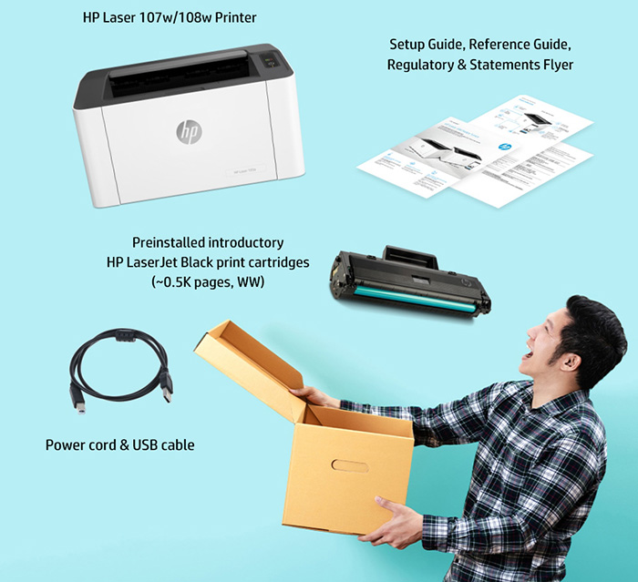 Máy In Laser Đen Trắng HP 108W 4ZB80A