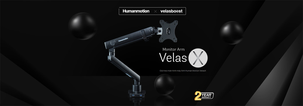 Giá Đỡ Màn Hình Human Motion VelasX (Black) - ANPHATPC.COM.VN