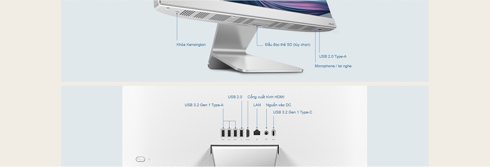 Máy Tính Để Bàn All In One Asus A3202WBAK-WPB019W