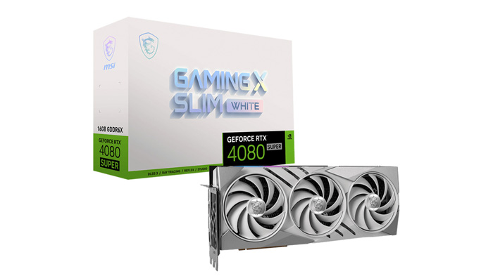 VGA MSI RTX 4080 Super 16GB Gaming X Slim White