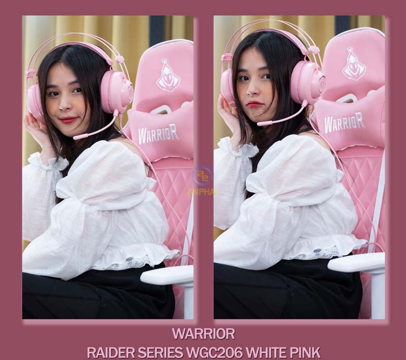 WARRIOR Raider Series WGC206 White Pink - ANPHATPC.COM.VN