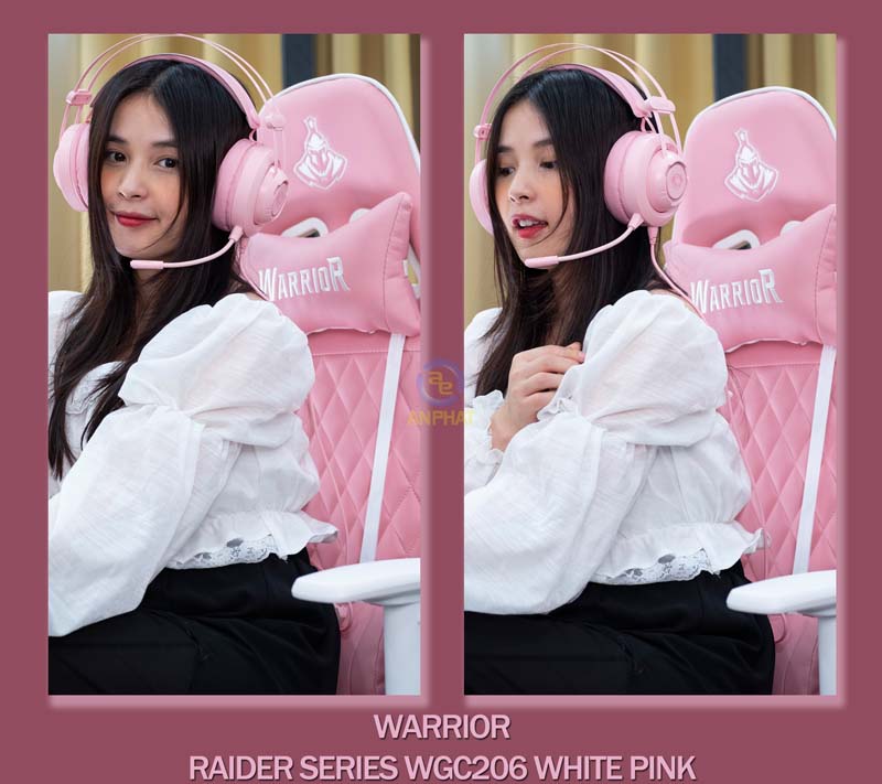 WARRIOR Raider Series WGC206 White Pink - ANPHATPC.COM.VN