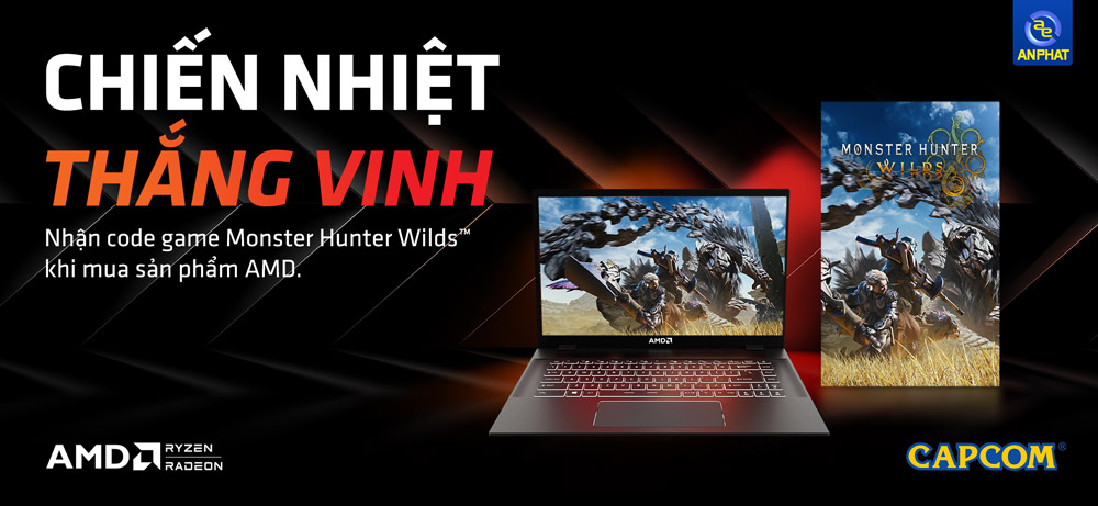 Nhận code game Monster Hunter Wilds với LAPTOP cấu hình AMD