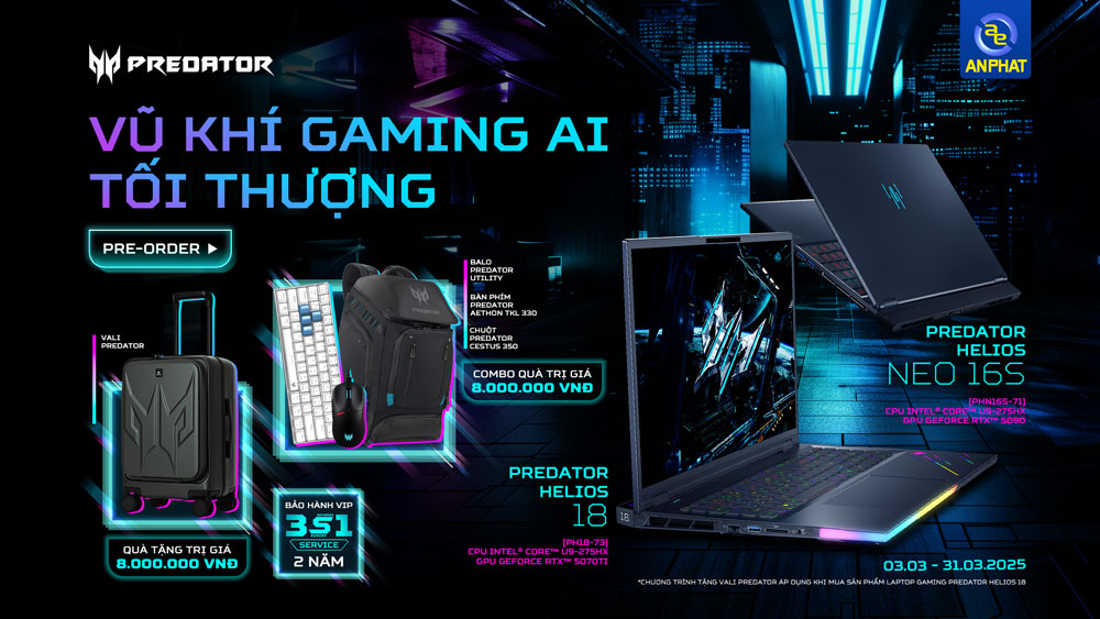 PRE-ORDER: PREDATOR VŨ KHÍ GAMING AI TỐI THƯỢNG