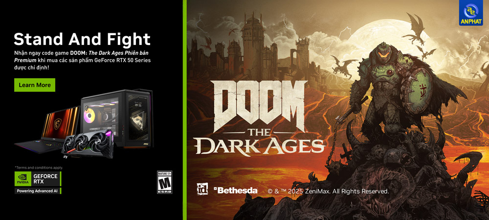 Tặng game DOOM: The Dark Ages Premium Edition khi mua Card đồ họa MSI GeForce RTX 50 Series