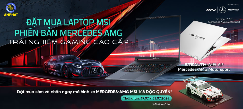 Chương trình Pre Order Stealth A16 MercedesAMG AI+ A3XWGGG-032VN & Prestige 16 AI+ MercedesAMG B2VMG-088VN