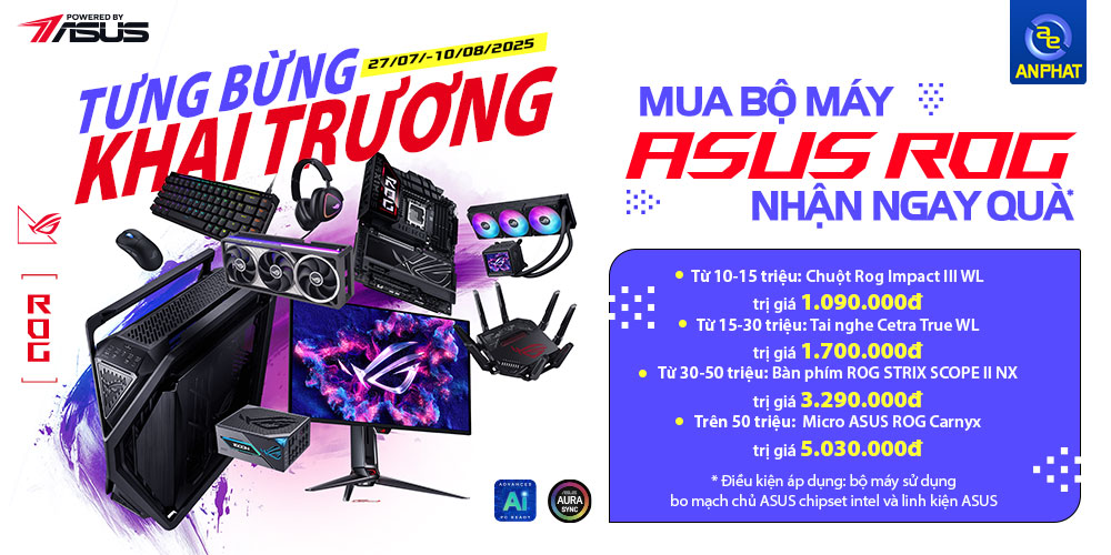 TƯNG BỪNG KHAI TRƯƠNG ROG EXCLUSIVE STORE BY AN PHAT COMPUTER