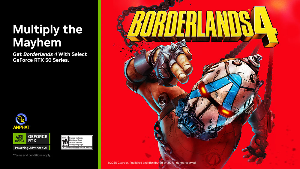 MUA NVIDIA GEFORCE RTX 50 SERIES  – NHẬN NGAY GAME BORDERLANDS 4