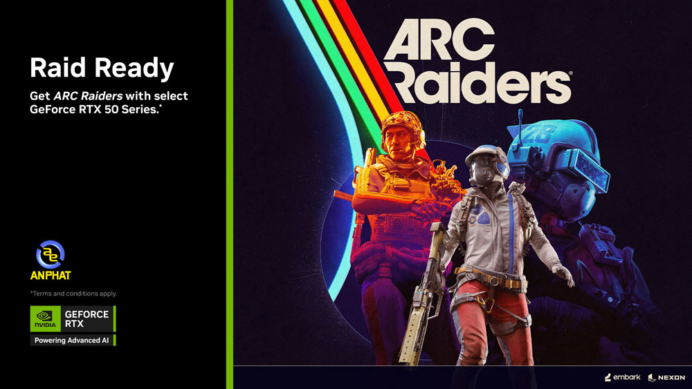 Tặng game ARC Raiders khi mua Card đồ họa NVIDIA hoặc Laptop sử dụng Card đồ họa NVIDIA RTX 5070 trở lên