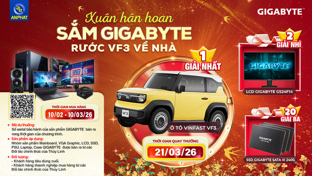 XUÂN HÂN HOAN, SẮM GIGABYTE – RƯỚC VF3 VỀ NHÀ