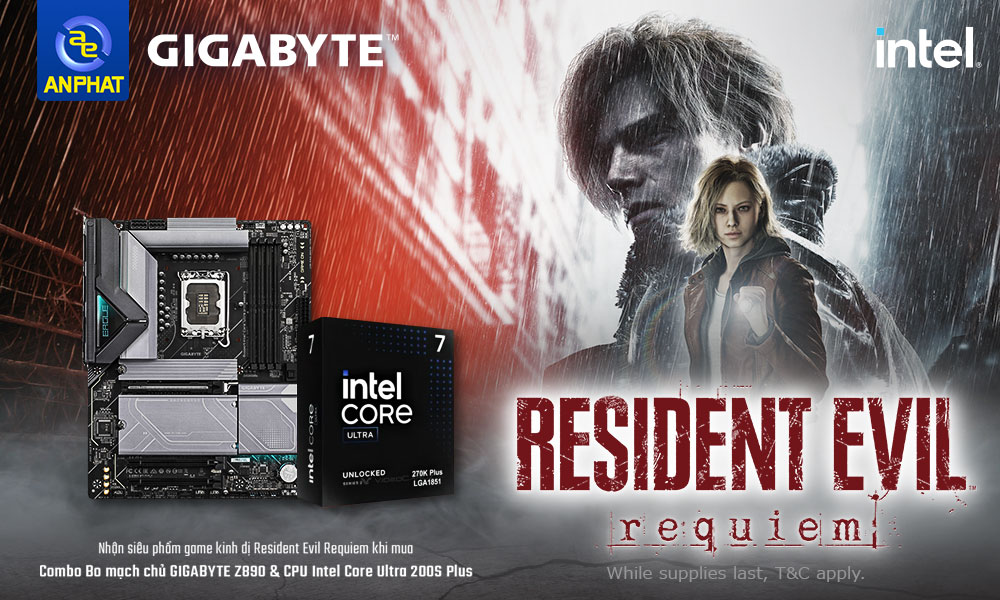TẶNG Code Game Resident Evil 9 Khi Mua Combo MB Z890 & Intel CPU 200S Plus