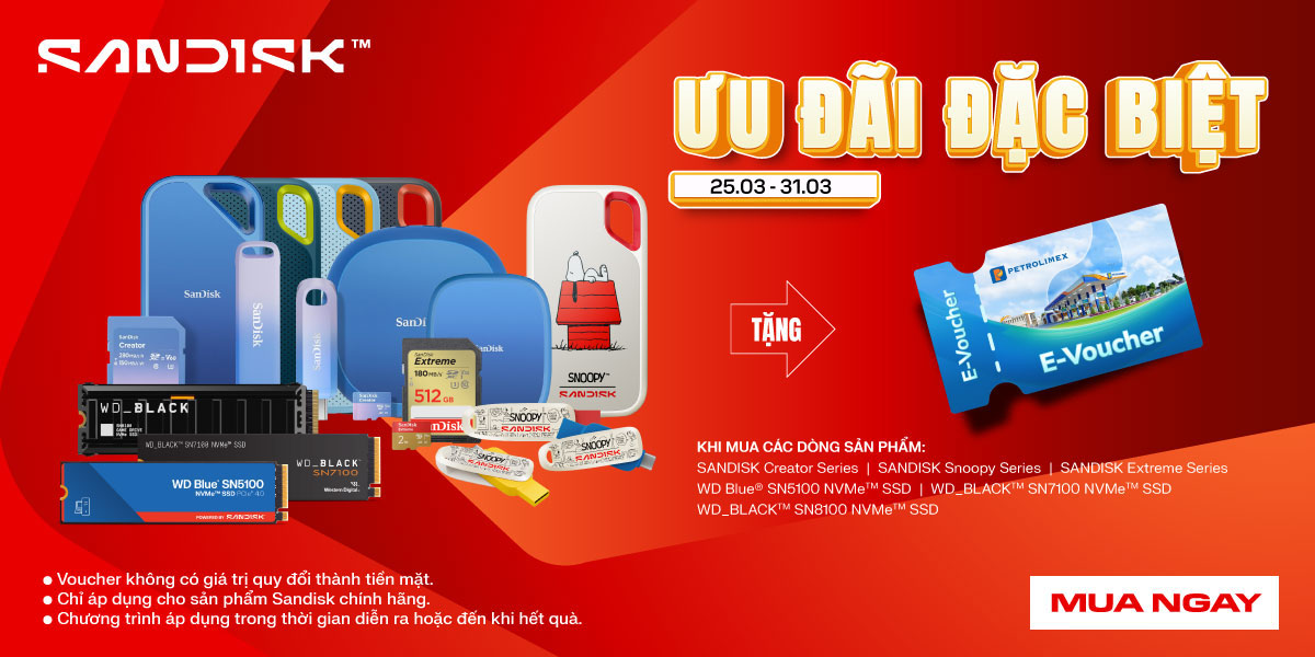Ưu Đãi Đặc Biệt Cùng Sandisk