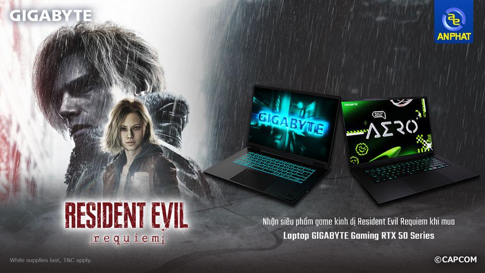 SẮM LAPTOP GIGABYTE RTX 50 SERIES – NHẬN NGAY CODE GAME RESIDENT EVIL REQUIEM