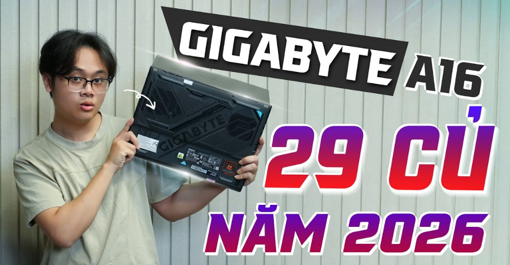 Laptop Gigabyte GAMING A16 CTHI3VN893SH: Laptop Gaming Core i7 + RTX 5050 mà chưa tới 30 củ ???