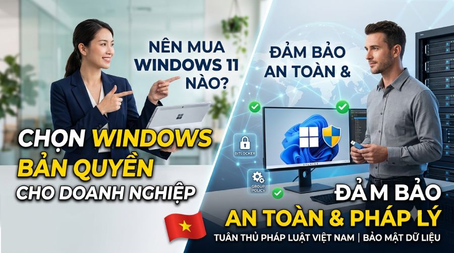 Nên mua Windows bản quyền loại nào cho doanh nghiệp? Hướng dẫn chi tiết từ A-Z