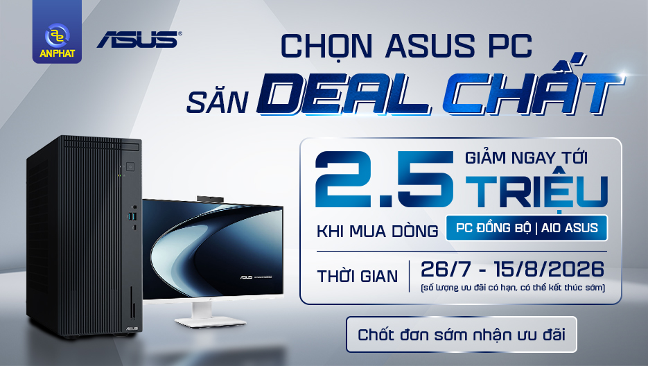 Giảm giá lên tới 2,5 triệu khi mua PC đồng bộ, PC all in one ASUS