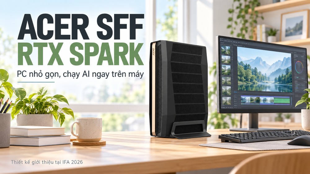 Acer giới thiệu PC RTX Spark nhỏ gọn, hướng tới AI cá nhân tại IFA 2026