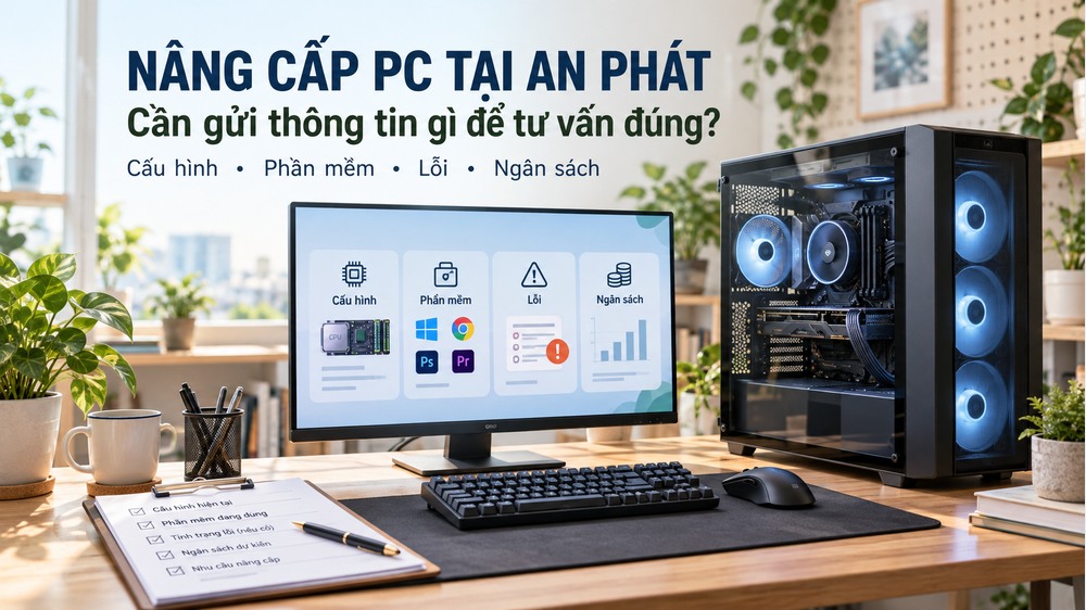 Nâng cấp PC tại An Phát: khách cần cung cấp thông tin gì để được tư vấn đúng?