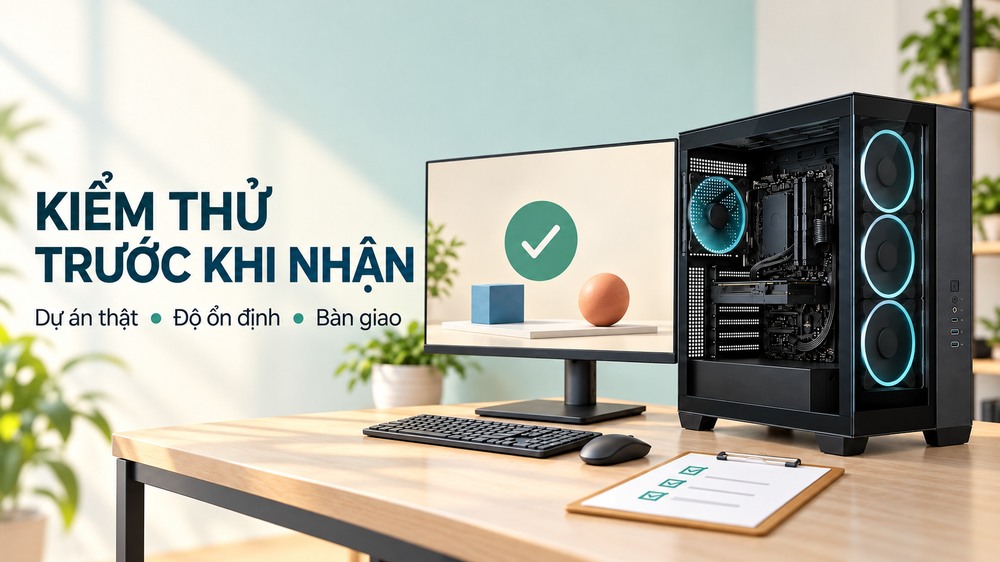 Kiểm thử dự án, độ ổn định và bàn giao PC đồ họa trước khi nhận máy