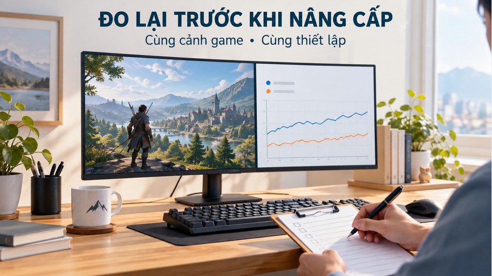 Quy trình kiểm tra FPS trong cùng cảnh game trước khi nâng cấp PC