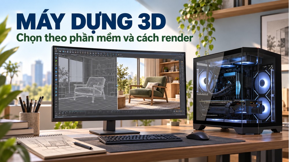 Máy làm 3D với mô hình đường nét và ảnh nội thất đã xuất