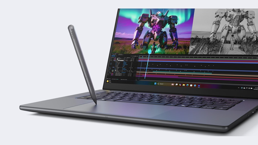 Thao tác bút trên Force Pad của Lenovo Yoga Pro 9n