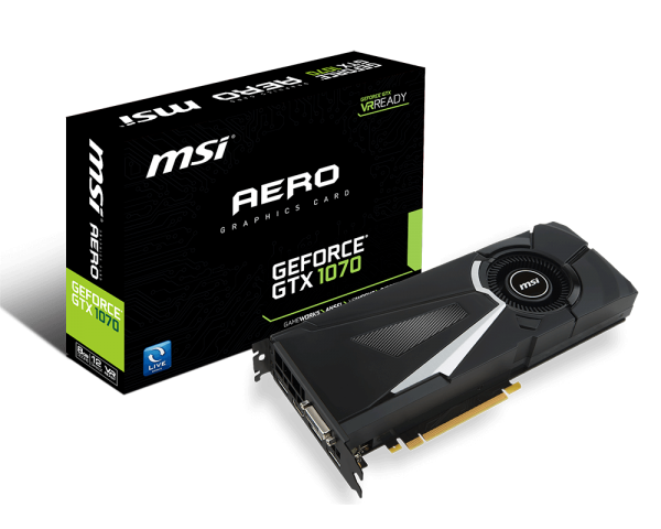 R5 3600 Gtx 1070 For Streaming VGA MSI GeForce GTX 1070 AERO 8G