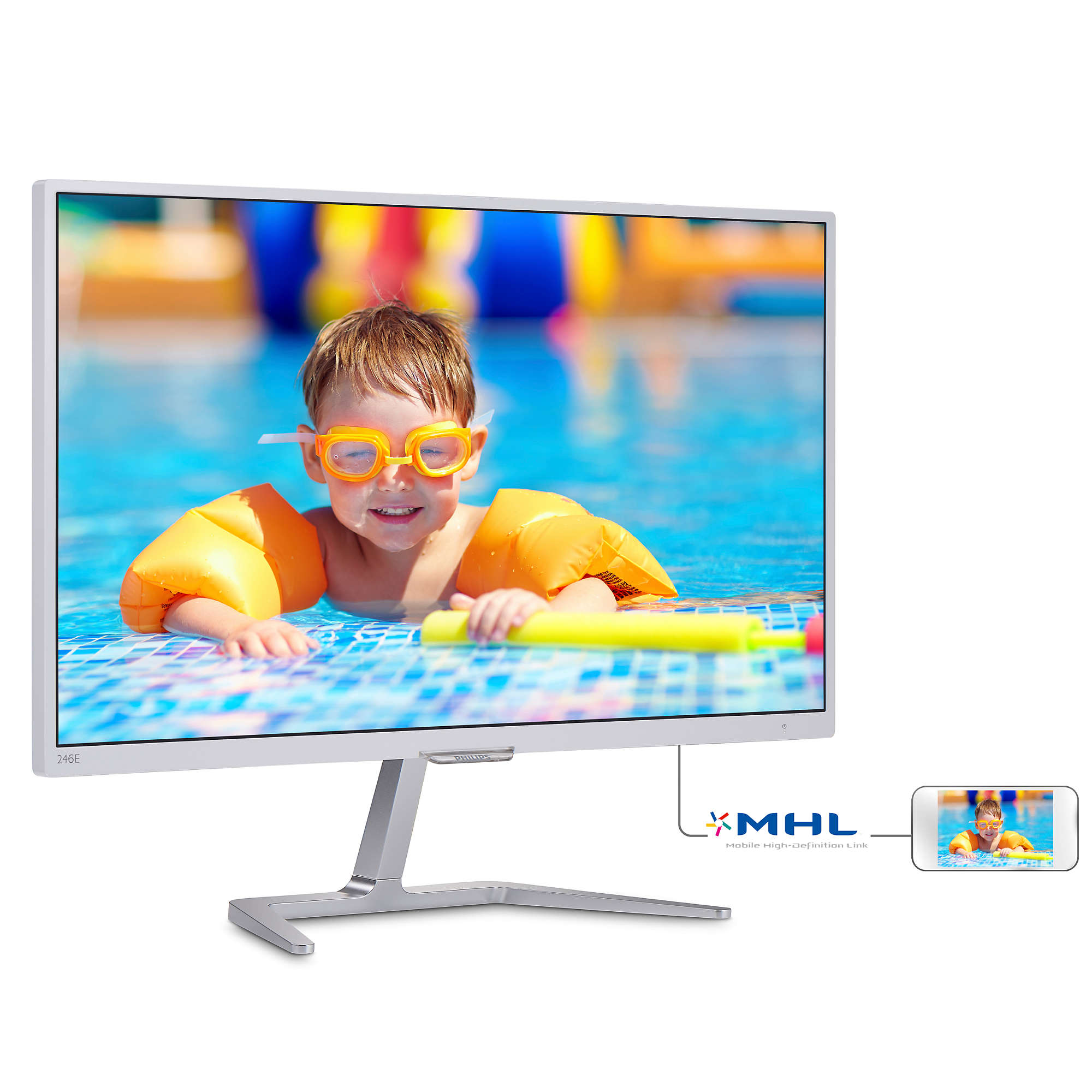 Màn hình máy tính Philips 246E7QDSW - LED 23.6 inch 美品PHILIPS 