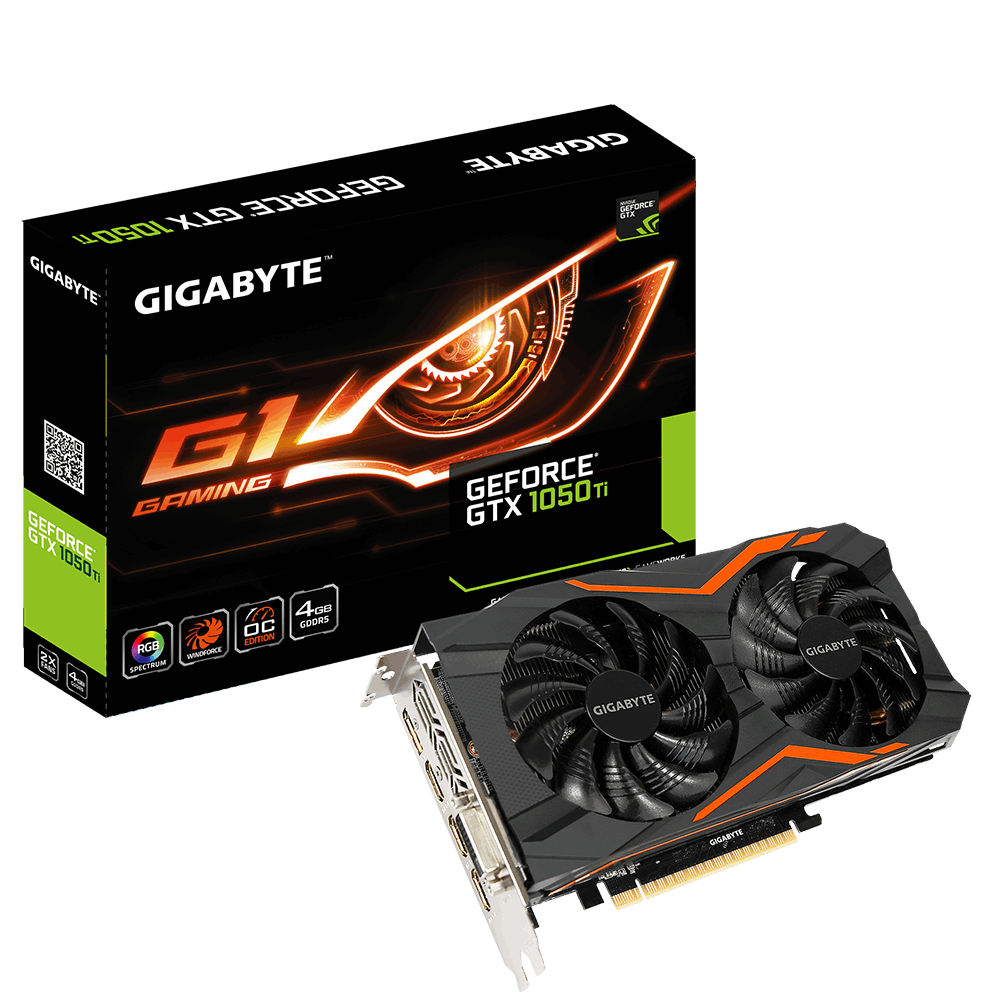 VGA GIGABYTE GV-N105TG1 GAMING-4GD (GeForce GTX 1050Ti)
