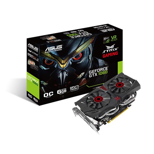 VGA ASUS Strix GeForce GTX 1060 OC edition 6GB GDDR5 STRIX GTX1060 DC2O6G