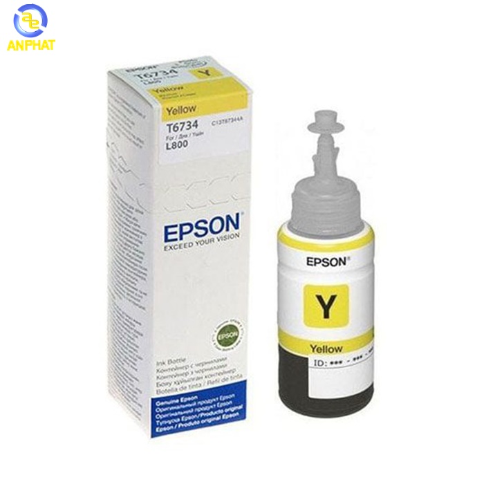 Mực máy in Epson C13T6734 màu vàng (Dùng cho Epson L800/L805/L1800)