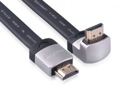 Cáp HDMI UGreen dẹt đầu bọc kim loại, gập một đầu 1.4V full copper 19+1 - 1.5M