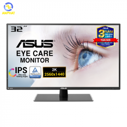Màn Hình Thiết Kế Đồ Họa ASUS VA32AQ 32 inch IPS 2K 2 Loa Bảo Vệ Mắt
