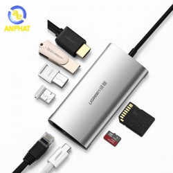 Thiết bị mở rộng USB type-C sang HDMI/Ethernet/Hub USB 3.0/Card SD/TF Ugreen 50516