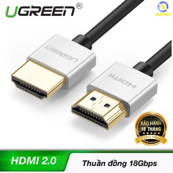 Cáp HDMI 2.0 siêu mỏng dài 3M hỗ trợ 4K, 3D Chính hãng Ugreen UG-30479 cao cấp
