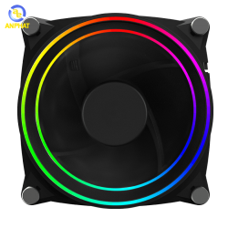 Quạt tản nhiệt cho máy tính GAMEMAX Dual Ring Fan 12cm - RGB RAINBOW